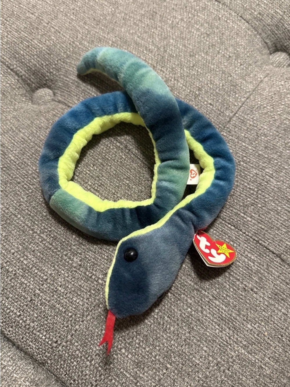 Ty Beanie Babies Hissy Snake Beanbag Plush Original Tag 1997